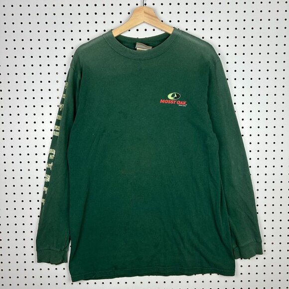 Mossy Oak Field Staff Long Sleeve T Shirt Size Medium‎ Vintage Faded Worn Camo - Picture 4 of 7